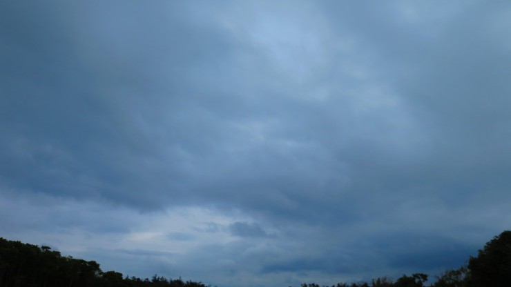 真冬のどんよりとした空模様