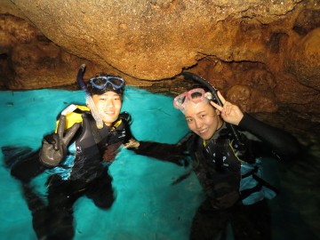青の洞窟シュノーケル×美ら海体験ダイビング×2名様
