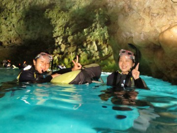 青の洞窟シュノーケル＆美ら海体験ダイビング×２名様
