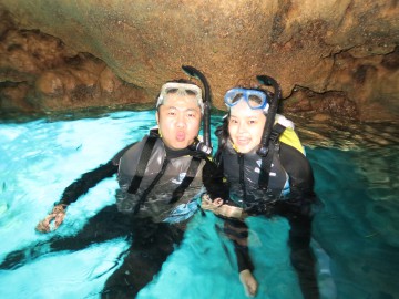 青の洞窟シュノーケル＆美ら海体験ダイビングSET×2名様