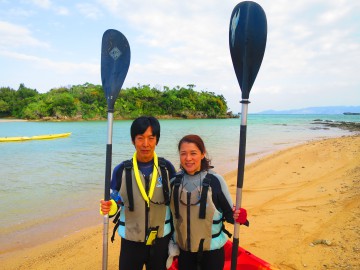 無人島シーカヤック＆サンゴ礁シュノーケル×2名様