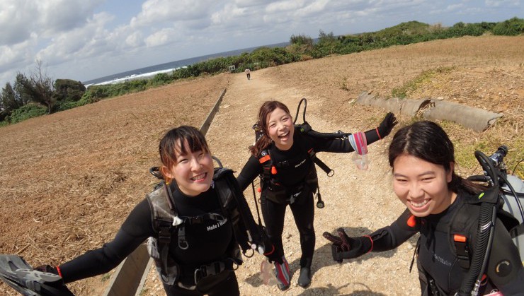 沖縄の海で初ダイビング♪