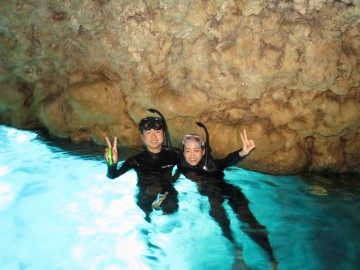 青の洞窟シュノーケル＆美ら海体験ダイビングSET×2名様
