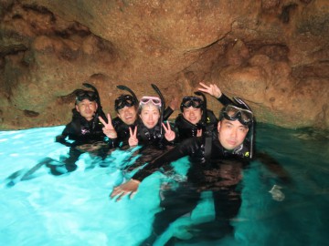 青の洞窟シュノーケル＆美ら海体験ダイビングSET×5名様