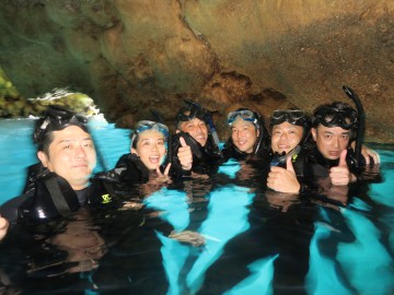 青の洞窟シュノーケル＆美ら海体験ダイビングSET×6名様